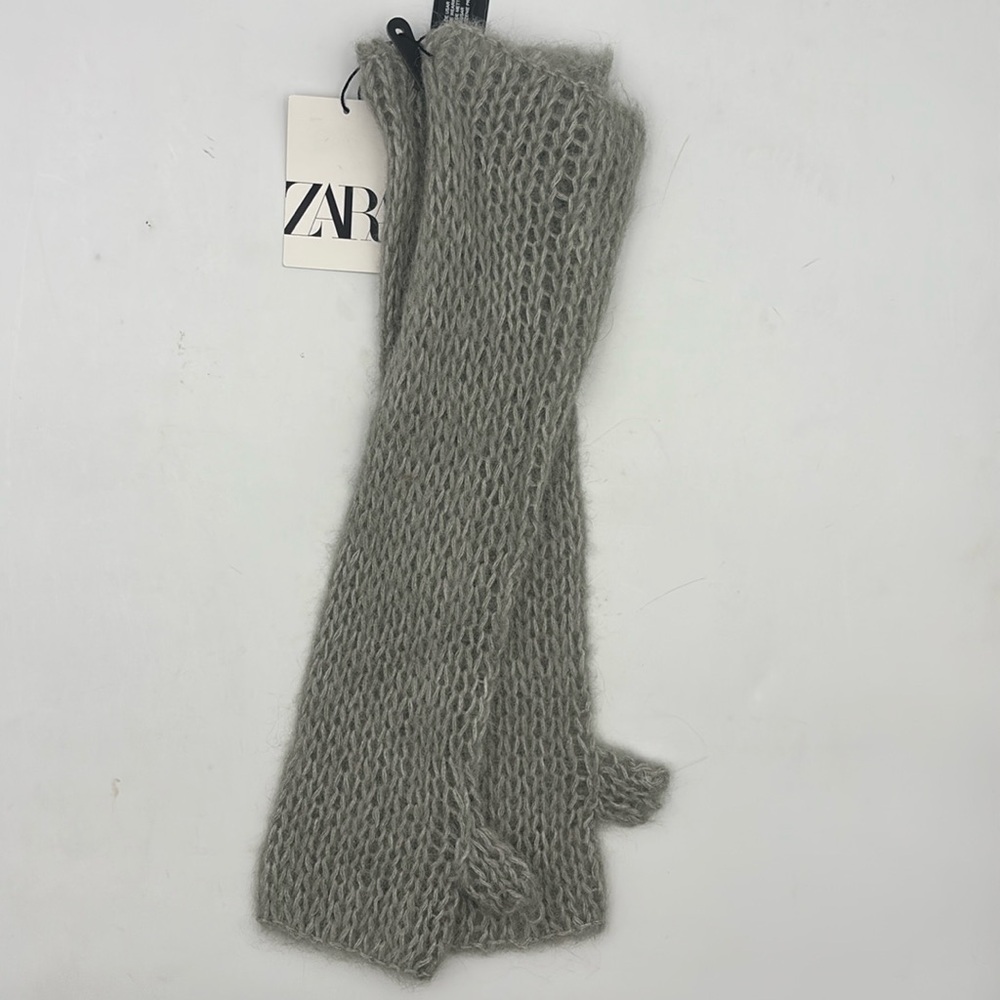 Zara  Long Alpaca Wool Blend Fingerless Gloves